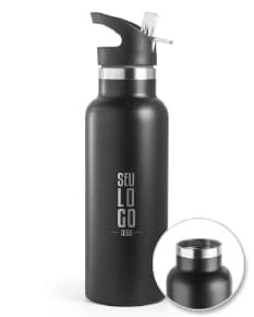 Garrafa térmica 570 ml: mantenha suas bebidas preferidas na temperatura ideal por muito mais tempo. Ideal para viagens, passeios e prática de esportes. Garanta a sua qualidade e durabilidade hoje mesmo!