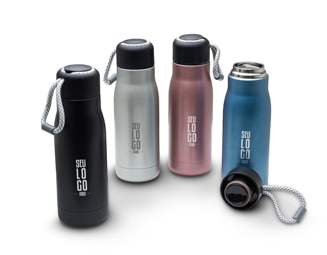 Garrafa térmica 420ml para manter suas bebidas favoritas na temperatura ideal. Feita com material de alta qualidade, ideal para levar para o trabalho, academia ou viagens. Mantenha-se hidratado(a) com estilo e praticidade!