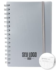 Agenda diária para o ano de 2025, capa com design elegante e organização por dias e horas.