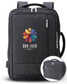 Mochila de poliéster 19 litros para viagens e negócios. Moderna e prática, ideal para quem busca estilo e organização. Possui alça de metal, fecho em zíper e compartimentos para guardar dispositivos eletrônicos e objetos pessoais. Perfeita para fotografia, comunicação e trabalho. Conforto e funcionalidade em um único acessório. Garanta já a sua!