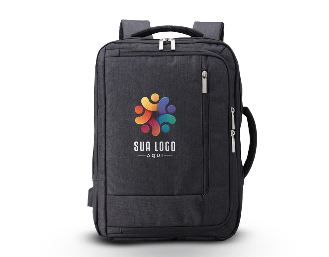 Mochila de poliéster 19 litros para viagens e negócios. Moderna e prática, ideal para quem busca estilo e organização. Possui alça de metal, fecho em zíper e compartimentos para guardar dispositivos eletrônicos e objetos pessoais. Perfeita para fotografia, comunicação e trabalho. Conforto e funcionalidade em um único acessório. Garanta já a sua!