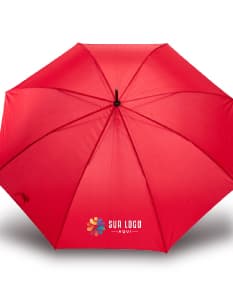 Guarda chuva automático em design moderno e colorido, com estampa de textura e padrão em tons de laranja, amarelo e preto. Possui cabo único e abertura automática, sendo um objeto artístico e criativo para proteção contra chuva e sol.