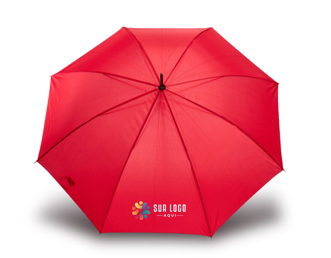 Guarda chuva automático em design moderno e colorido, com estampa de textura e padrão em tons de laranja, amarelo e preto. Possui cabo único e abertura automática, sendo um objeto artístico e criativo para proteção contra chuva e sol.