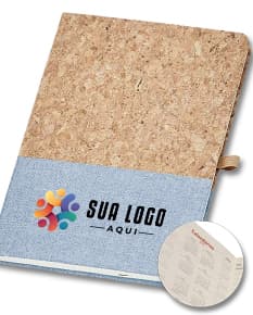 Caderneta A5 de cortiça - Perfeita para anotações e lembretes no dia a dia! Feita com material de alta qualidade, possui design elegante e prático. Ideal para uso em casa, na escola ou no escritório, mantendo suas tarefas e compromissos sempre organizados. Adquira já a sua!