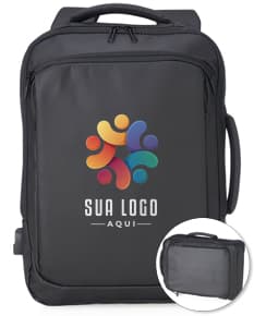 Mochila em couro sintético com 17 litros de capacidade e entrada USB para recarregar seus dispositivos em qualquer lugar. Perfeita para viagens de negócios ou passeios modernos. Confeccionada em material de alta qualidade, design moderno e prático. Ideal para levar seus equipamentos com segurança e estilo. Garanta a sua agora!