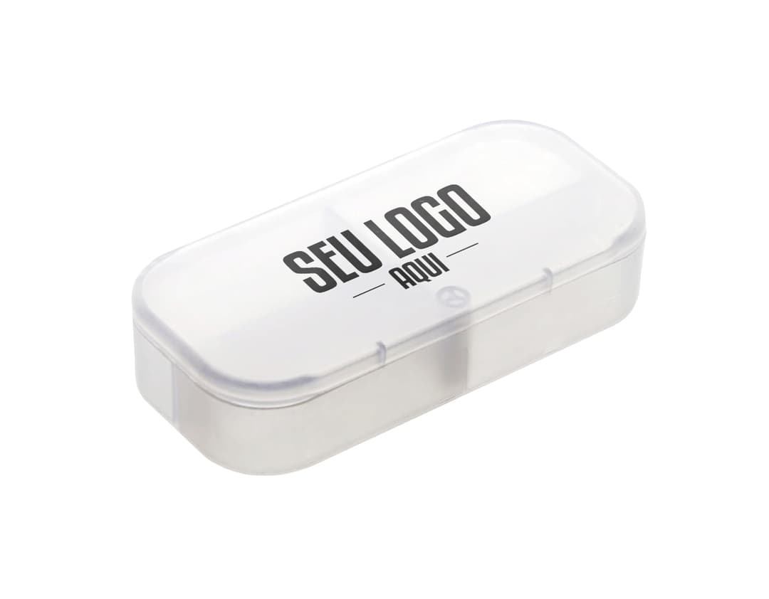Porta comprimidos plástico - Organize seus medicamentos com praticidade e modernidade. Ideal para manter seu dia a dia mais organizado no trabalho, em viagens ou em casa. Compartimentos individuais para facilitar o controle das doses. Garanta já o seu!
