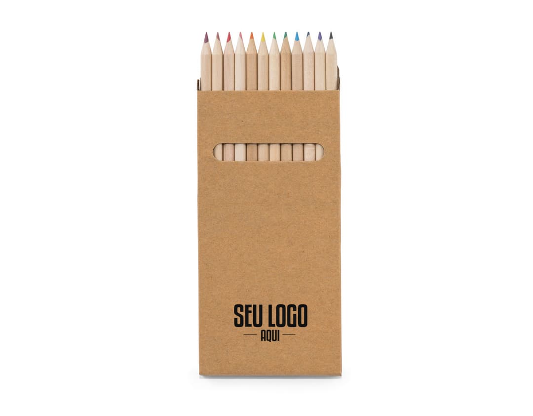 Caixa de cartão contendo 12 lápis de cor ideais para estimular a criatividade e a aprendizagem. Perfeitos para escola, escritório ou como presente. Garanta já o seu!