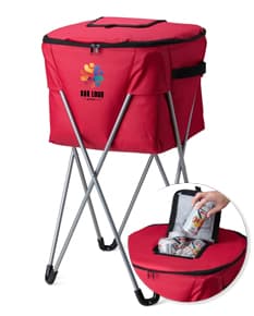 Cooler Térmico 62 Litros em forma de saco de dormir, com fita de seda decorativa em tons de rosa e laço elegante. Embalagem de presente com design romântico e simbolo do amor, perfeita para comemorações especiais e temporadas de férias. Fabricado em material de alta qualidade, o cooler é ideal para manter alimentos e bebidas geladas por mais tempo.
