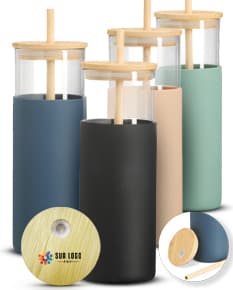 Copo de Vidro 500ml transparente com design simples e elegante.