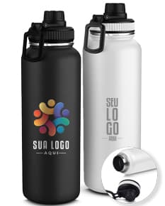 Garrafa térmica de 1,2L transparente para manter suas bebidas frescas por mais tempo. Ideal para hidratação saudável durante o dia a dia. Garanta a sua!