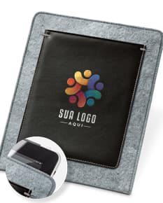 Bolsa para tablet em couro preto - Proteja seu dispositivo com estilo e elegância. Ideal para reuniões de negócios, aulas ou uso diário. Garanta já a sua!
