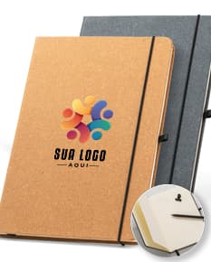 Caderno A5 com Capa Dura - Ideal para anotações no escritório, em papel de alta qualidade. Perfeito para lembretes e mensagens importantes. Aproveite!
