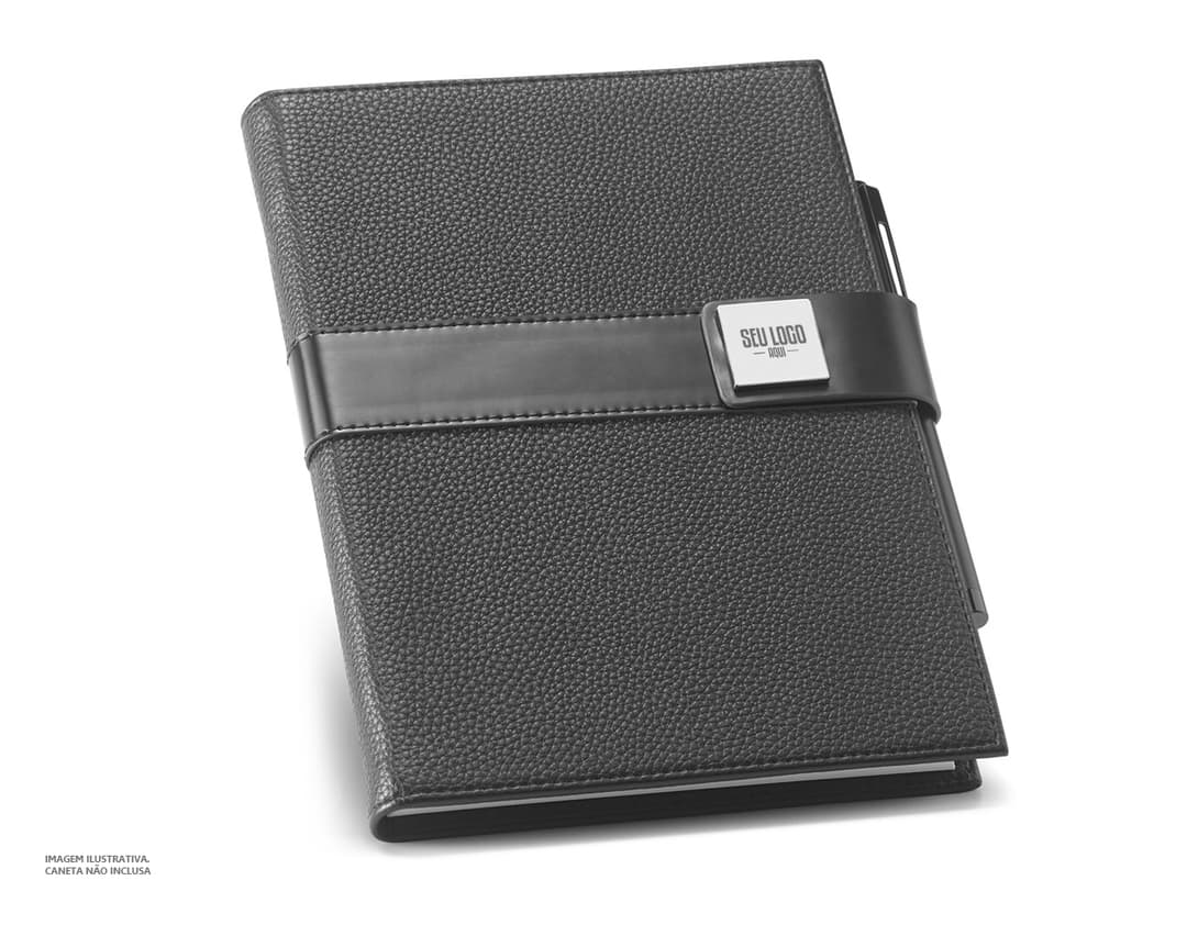 Caderno A5 em couro preto - perfeito para o mundo dos negócios! Ideal para manter suas anotações e documentos organizados, este elegante e prático caderno é o símbolo de sucesso que você precisa. Com design vintage e textura em couro, é a combinação perfeita de estilo e funcionalidade. Compre já o seu e eleve o seu escritório ao próximo nível!