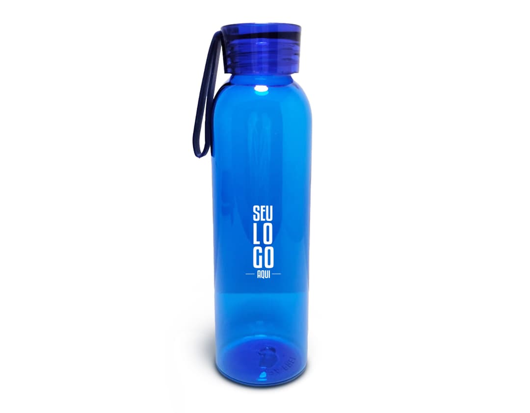 Garrafa Plástica 610ml transparente com tampa de rosca, ideal para armazenar água e outras bebidas, mantendo-as frescas e saudáveis.