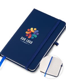 Moleskine Sintético Capa Dura 80 Folhas - Caderno com capa dura e lisa de cor sólida, contendo 80 folhas.
