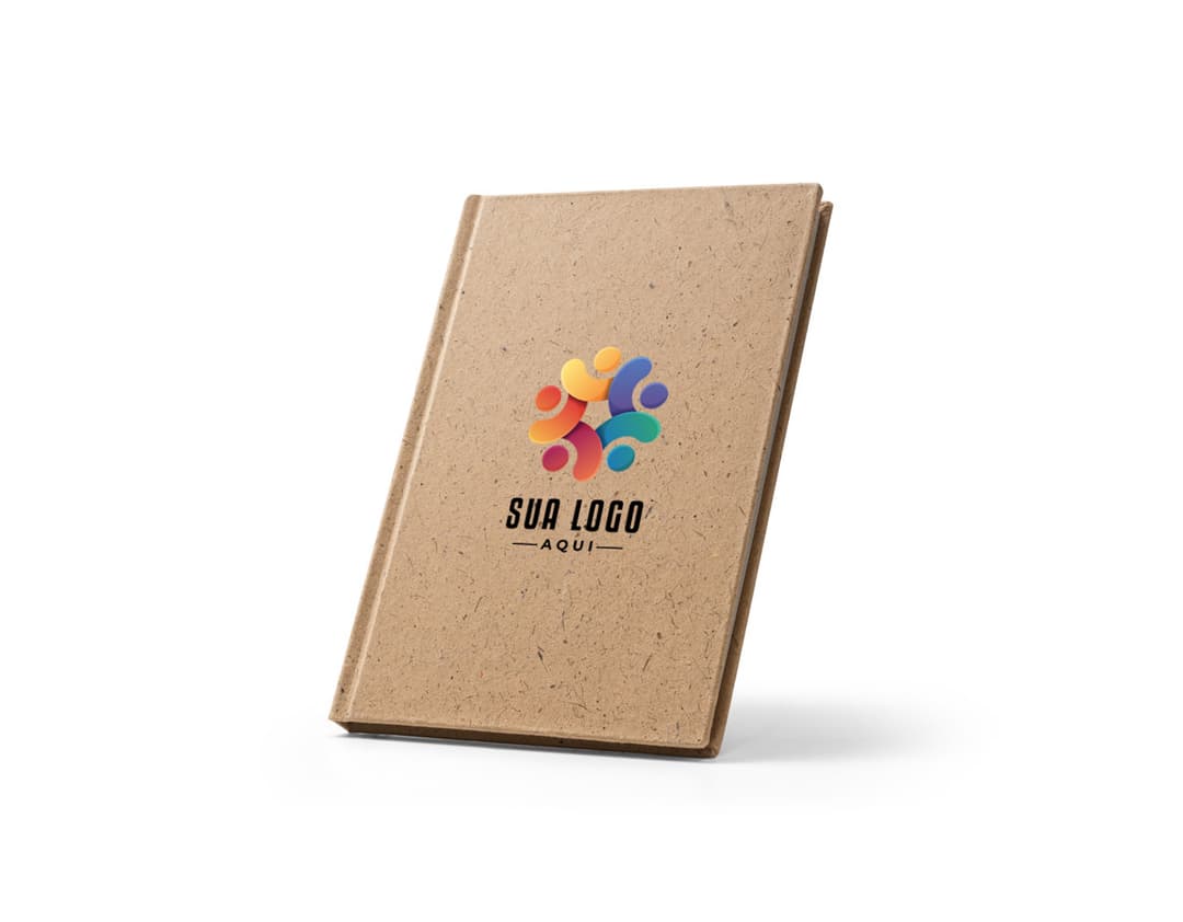 Caderno A5 em casca de coco feito com material isolante e sustentável. Ideal para escrever suas anotações, lembretes e mensagens. Perfeito para uso no escritório, em casa ou como um presente criativo. Aproveite o design único e ecológico deste caderno de alta qualidade. Compre já!