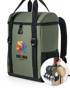 Mochila térmica almofadada em couro preto 3D, moderna, com suporte para dispositivo e equipamentos de negócios. Ideal para armazenamento de objetos, como vestimenta à prova de balas, em ambiente de escritório. Estilo vintage e elegante, confortável e prática para viagens ou uso diário.