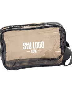 Mala de mão preta de couro elegante para viagem, moderna e espaçosa, com alça, fecho de zíper e design requintado.