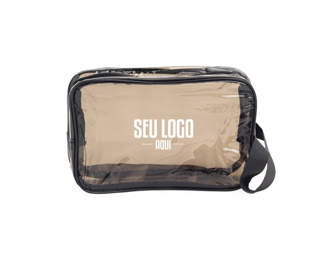 Mala de mão preta de couro elegante para viagem, moderna e espaçosa, com alça, fecho de zíper e design requintado.