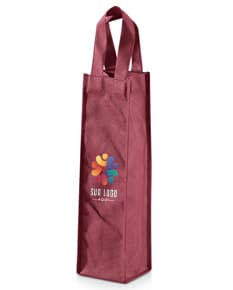 Sacola para 1 garrafa em non-woven - Prática e elegante, perfeita para presentear! Ideal para transportar sua garrafa com segurança e estilo em ocasiões especiais. Feita em material resistente, com design moderno e acabamento impecável. Adquira já a sua!