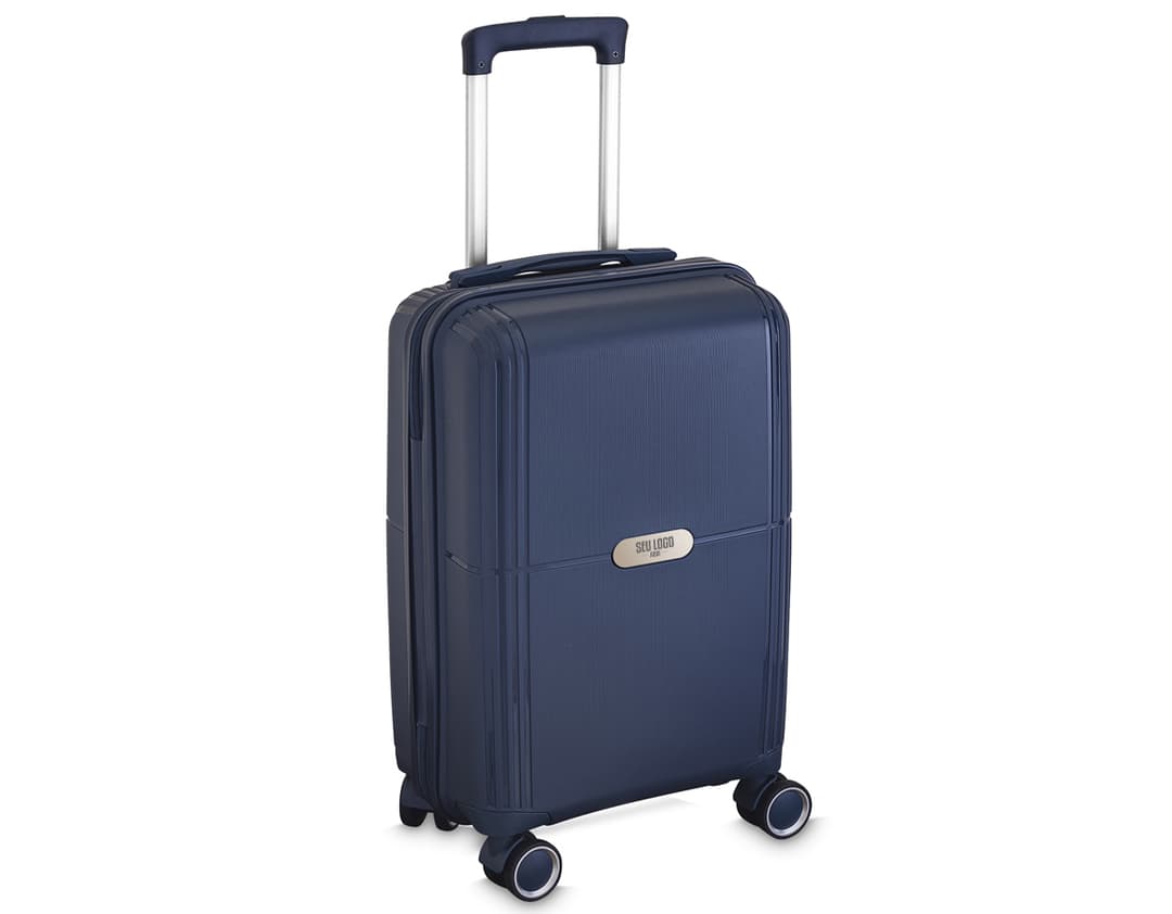 Mala de bordo preta com design moderno, ideal para viagens a negócios. Equipada com compartimento para laptop e espaço para documentos. Fabricada em material resistente.