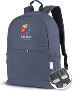 Mochila para notebook preta, moderna e profissional, com alça de couro, perfeita para viagens de trabalho e executivos.