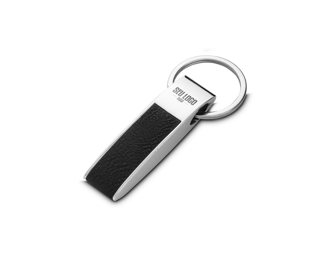 Chaveiro preto de metal e couro com drive de memória USB, chave, pen drive, pendrive, chaveiro com tecnologia digital, device eletrônico, gadget moderno com compartimento para armazenamento de dados, acessório prático e elegante para uso diário.