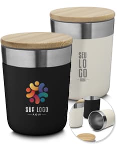 Copo térmico de 300ml em metal, preto, elegante e de luxo. Ideal para manter a temperatura de bebidas como café, chá ou até mesmo líquidos como água. Perfeito para uso em casa, no trabalho ou em viagens.