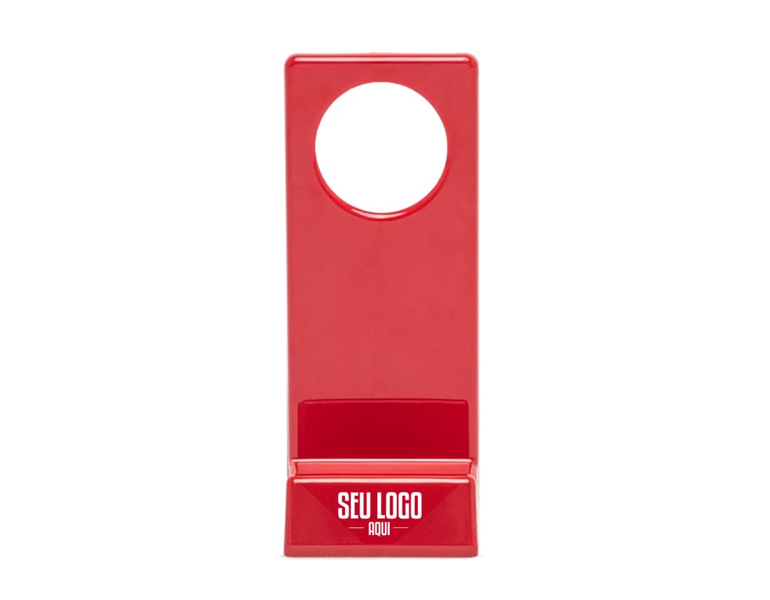 Ícone de Suporte para Celular em formato de marcador de página 3D, design moderno e brilhante. Perfeito para uso em escritórios e negócios.