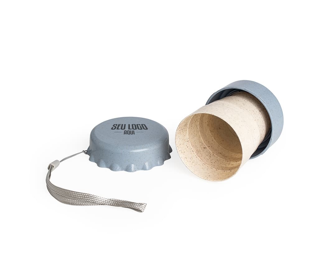 Copo retrátil plástico de 125ml em cor vermelha.