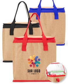 Bolsa térmica de 17 litros em papelão marrom, vazia e aberta. O objeto é ideal para transportar alimentos e manter a temperatura. Embalagem resistente e prática para uso em casa, viagens ou passeios.