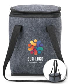 Bolsa Térmica 6,1 Litros em cor azul, com alça de transporte e fechamento em zíper.