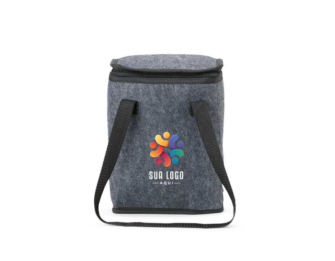 Bolsa Térmica 6,1 Litros em cor azul, com alça de transporte e fechamento em zíper.