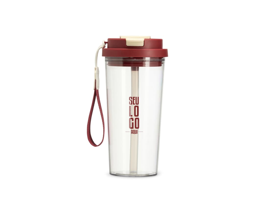 Produto Copo Plástico 600ml em plástico resistente transparente com capacidade de 600ml.