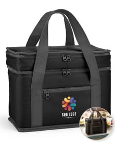 Bolsa Térmica com 2 compartimentos, ideal para transportar alimentos e manter a temperatura.