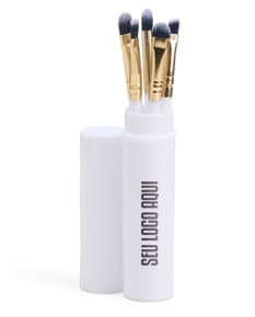 Kit pincel com 5 peças em um fundo branco.