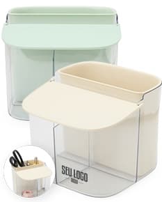 Organizador plástico moderno e elegante para a decoração de interiores, com design contemporâneo e espaço de armazenamento. Ideal para manter o ambiente organizado e funcional.