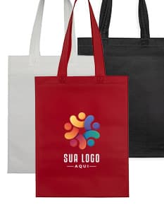 Sacola TNT Biodegradável na cor verde, feita de material ecológico e resistente.