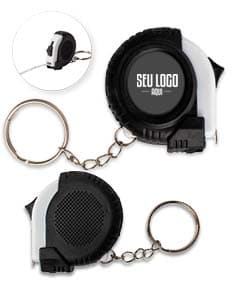 Chaveiro Trena Emborrachada de 1 Metro, produto utilizado para medir pequenas distâncias de forma prática e compacta.