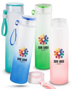 Squeeze de vidro borossilicato com capacidade de 470ml.