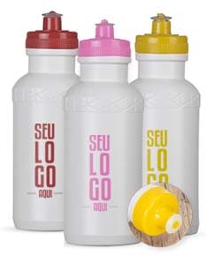Squeeze Plástico 500ml em cores variadas.