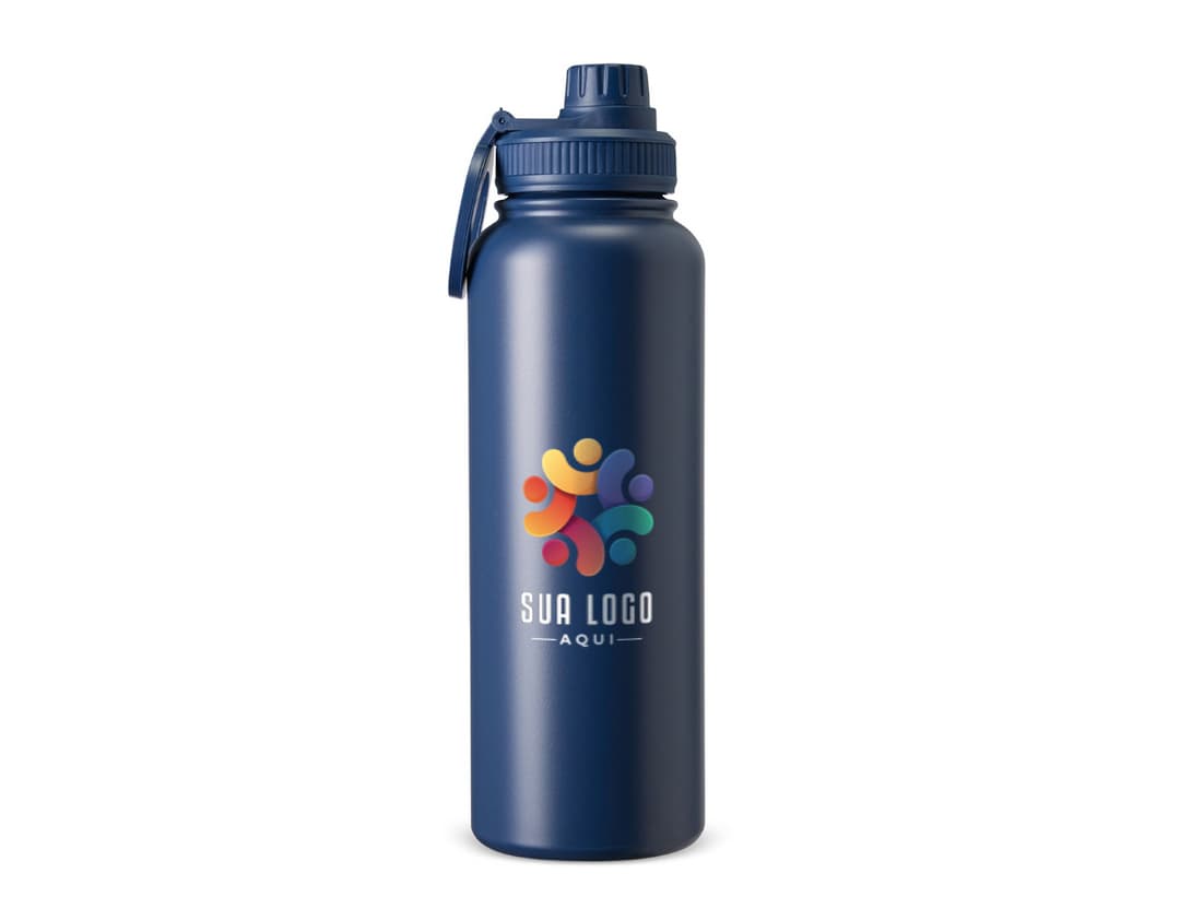 Garrafa Térmica Inox 1,2L - Uma garrafa térmica em aço inoxidável com capacidade para 1,2 litros.
