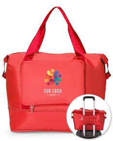 Bolsa expansível e dobrável de 25 litros.