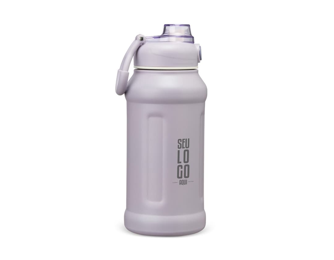 Garrafa Térmica Com Alça 800ml em fundo branco.