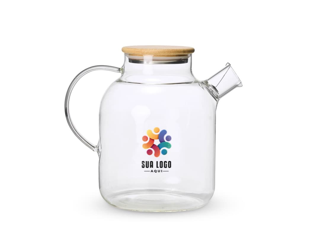 Chaleira de vidro resistente ao calor borossilicato.