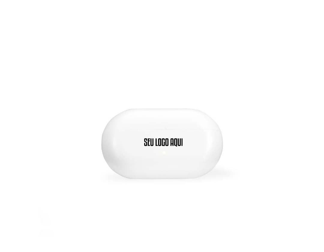 Fone de ouvido Bluetooth preto com almofadas acolchoadas e botões de controle de volume.