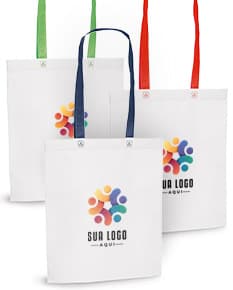 Sacola em nonwoven 80 gm² termoselado.