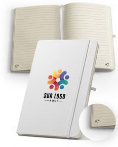 ANNE SUB Caderno A5 de capa dura em PET 100 reciclado 300D com 160 páginas pautadas recicladas