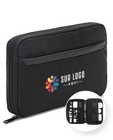 YANGON Bolsa organizadora espaçosa para acessórios tecnológicos em poliéster reciclado 600D twill