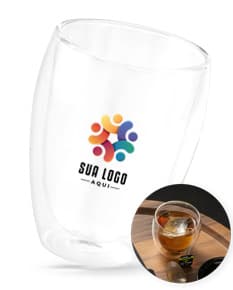 MACHIATO CUP Copo em vidro borossilicato com parede dupla isolada a ar 350 mL